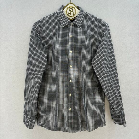 Banana Republic Other - Banana Republic Button Down Shirt Men's SMALL Blue Gray Checkered Standard Fit